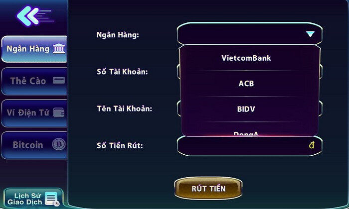 alt: Các phương thức nạp rút tiền tại 789Club