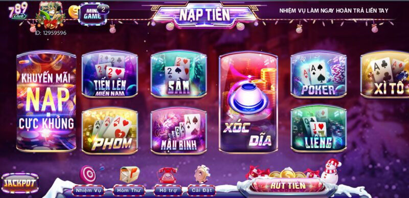 alt: Hình ảnh giao diện game bài 789 Club chuyên nghiệp và hiện đại