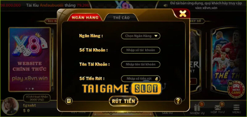 alt: Rút tiền X8 Club