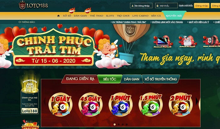 alt text: Hình ảnh minh họa đa dạng các trò chơi tại Loto188