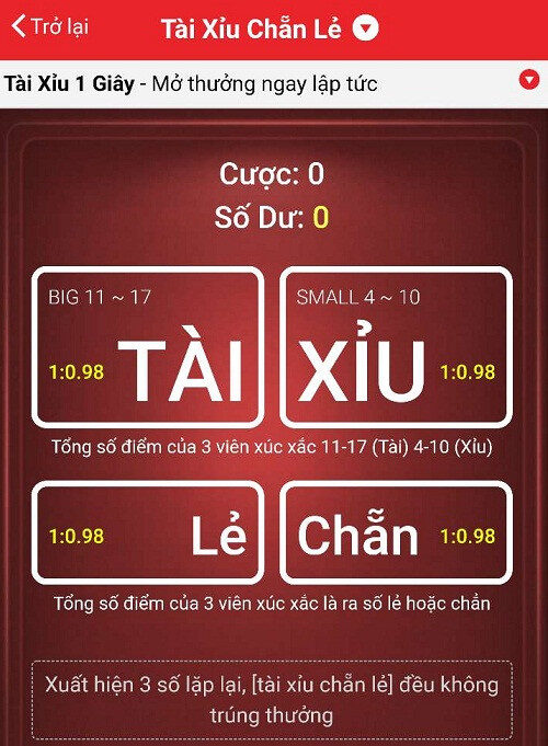 Cược Tài Xỉu